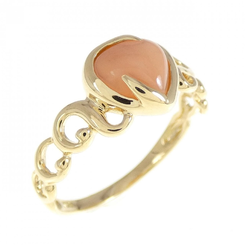 Nhẫn San Hô Hình Trái Tim K18YG - Hàng hiệu Chính Hãng 849216