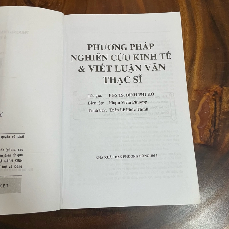 [Có Chữ Ký Tác Giả] - Tựa sách: Phương Pháp Nghiên Cứu Kinh Tế & Viết Luận Văn Thạc Sĩ 463655