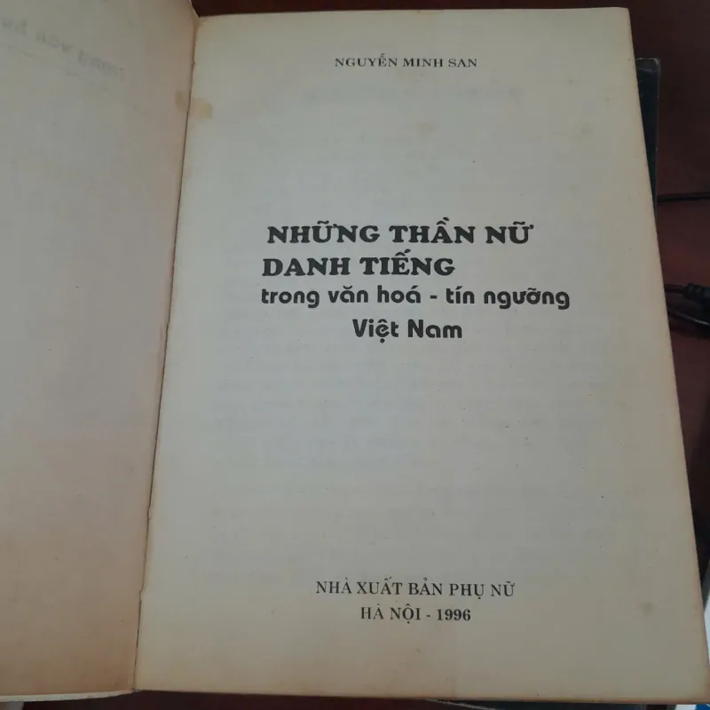 NHỮNG THẦN NỮ DANH TIẾNG TRONG VĂN HÓA TÍN NGƯỠNG VIỆT NAM - NGUYỄN MINH SAN 603217