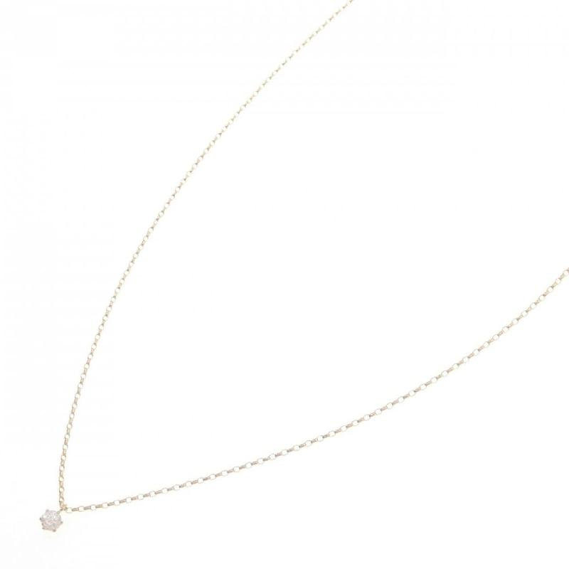 K18YG Solitaire Dây chuyền kim cương 0.08CT - Hàng hiệu Chính hãng 863214