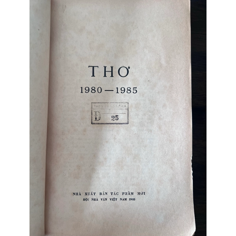  Thơ 1980 - 1985(xb 1985) 551652