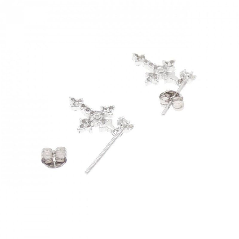 K14WG Bông tai kim cương chéo 0.24CT - Hàng hiệu Authentic 867042