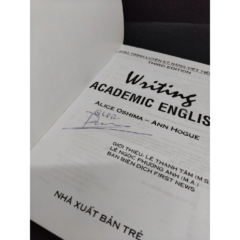 Writing academic english third edition mới 80% bẩn bìa, ố nhẹ, tróc bìa, có chữ ký trang đầu 2008 HCM2811 Alice Oshima , Ann Hogue HỌC NGOẠI NGỮ Oreka-Blogmeo 330831