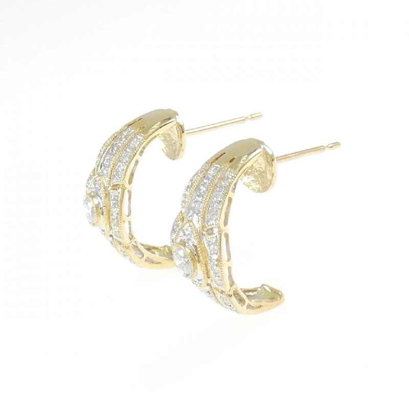 K18YG/K18WG Bông tai kim cương - Hàng hiệu Authentic 862611