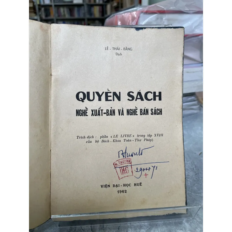 QUYỂN SÁCH NGHỀ XUẤT BẢN VÀ NGHỀ BÁN SÁCH - LÊ THÁI BẰNG 714991