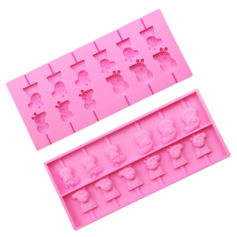 Khuôn silicon làm rau câu, kẹo dẻo, socola 12 heo con Cute Peppa - Mã số 1038 336053