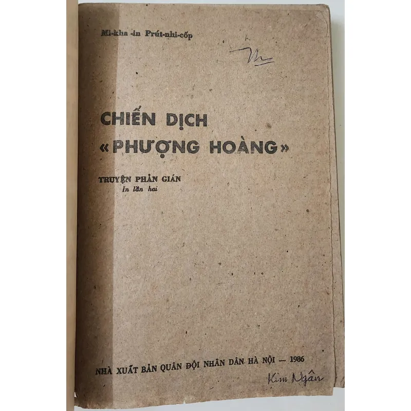 Truyện phản gián CHIẾN DỊCH PHƯỢNG HOÀNG 702953