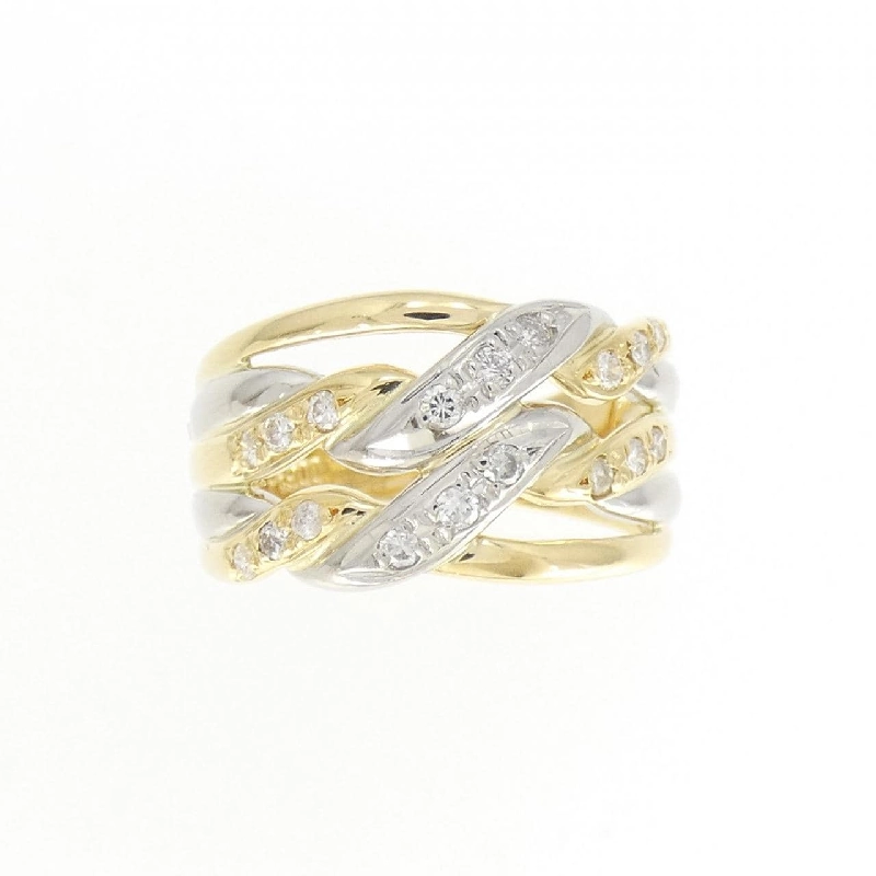 Nhẫn kim cương K18YG/PT 0.20CT - Hàng hiệu Authentic 860085