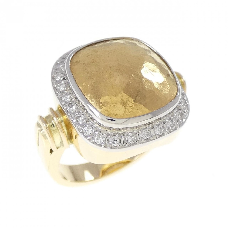 K18YG/Vàng nguyên chất/PT900 Nhẫn kim cương 0.24CT - Hàng hiệu Chính hãng 855428