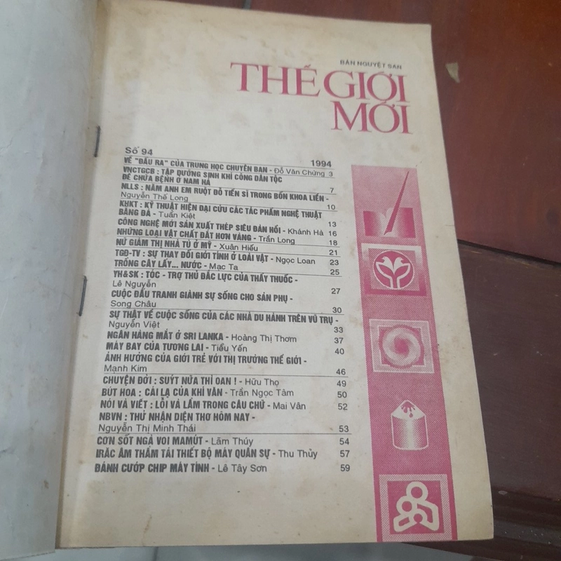 Bán nguyệt san THẾ GIỚI MỚI số 94 năm 1994 505514