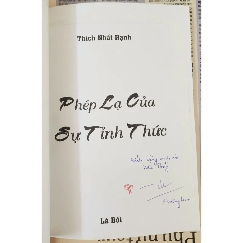 PHÉP LẠ CỦA SỰ TỈNH THỨC (Thiền sư Thích Nhất Hạnh) 1002219