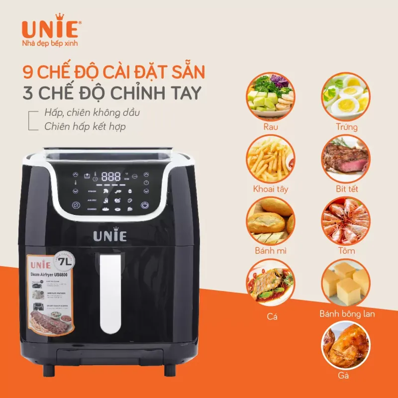 Nồi chiên hơi nước UNIE STEAM US6800 dung tích 7L 798087
