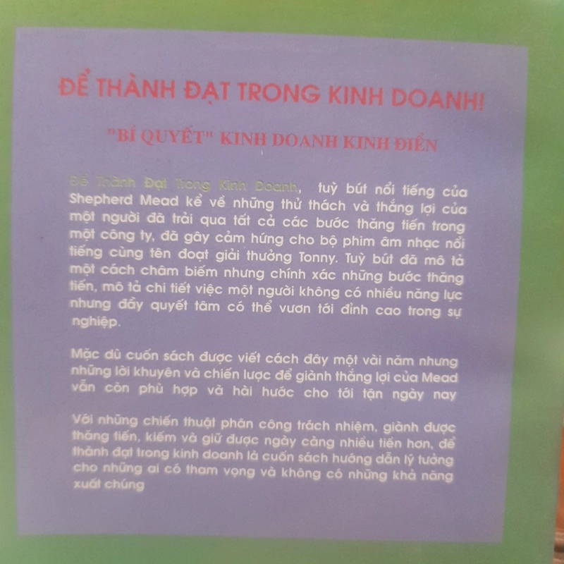 Shepherd Mead - ĐỂ THÀNH ĐẠT trong kinh doanh 445832