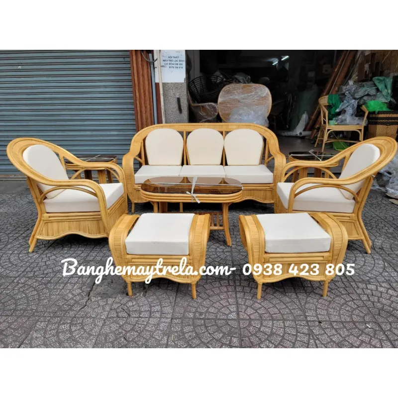 Bàn ghế sofa mây phòng khách cao cấp 574852