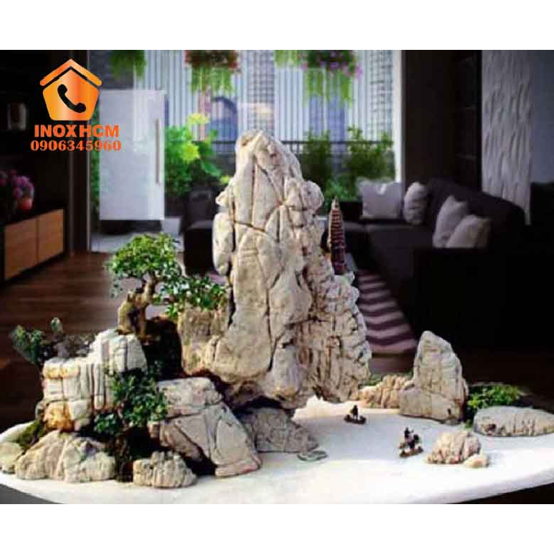 Hòn Non Bộ 80cm - Trang Tri Bể Cá, Nhiều Chi Tiết Tinh Tế-Tỉ Mỉ 3509