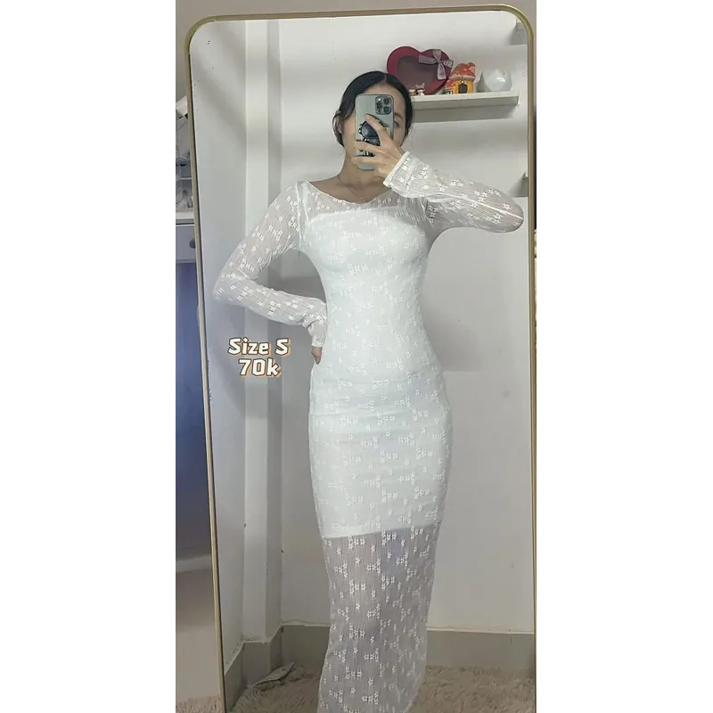 Váy body dài tay 607389