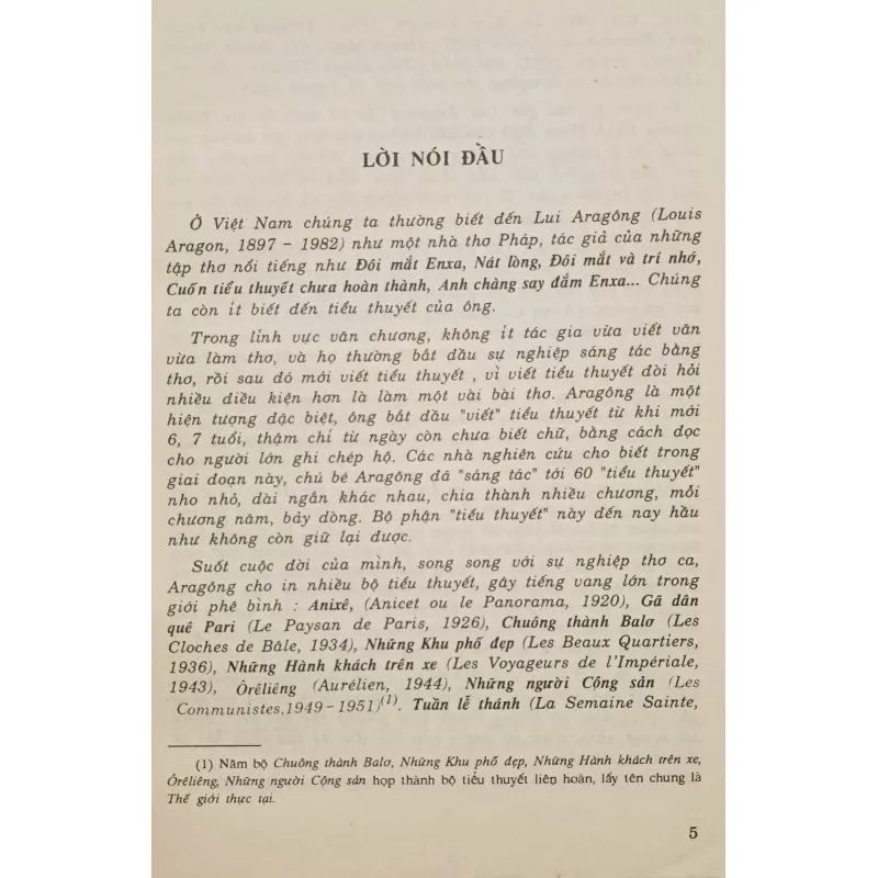 Tác phẩm aragon tiểu thuyết và truyện ngắn 1006027
