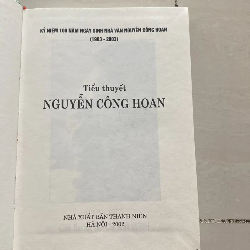TIỂU THUYẾT NGUYỄN CÔNG HOAN, bản bìa cứng (XB 2002) 590717
