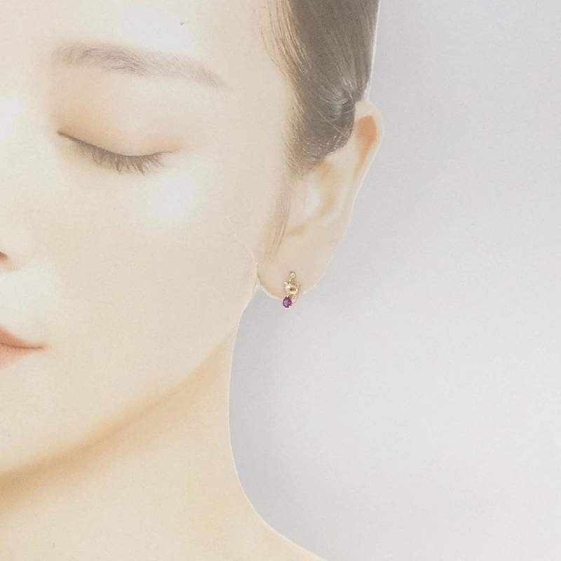 K10YG Bông tai Garnet - Hàng hiệu Chính hãng 869981