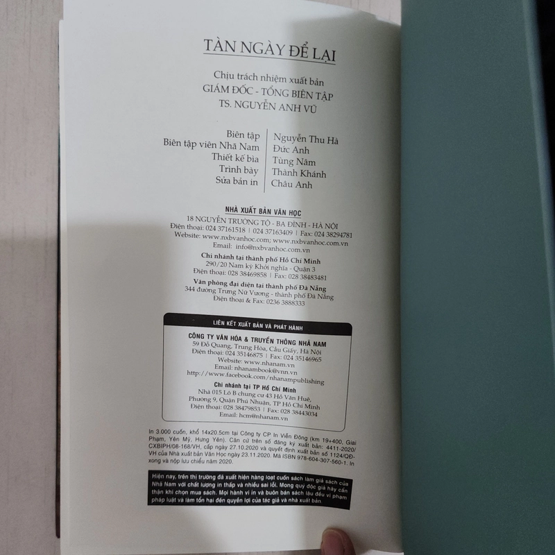 Sách Tàn ngày để lại của Kazuo Ishiguro mới 95% 534181