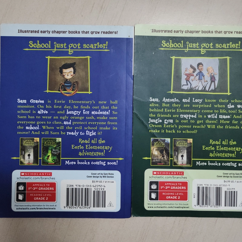 Combo 2 quyển truyện Eerie Elementary của Jack Chabert mới 90% 525224
