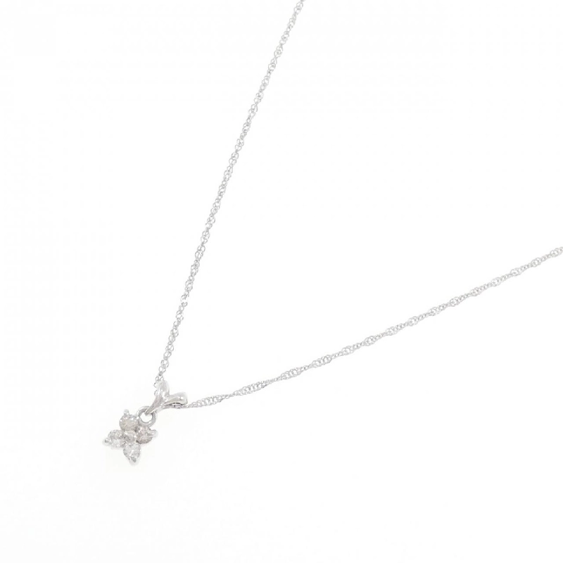 K18WG Hoa Kim Cương Dây Chuyền 0.08CT - Hàng hiệu Chính hãng 859019