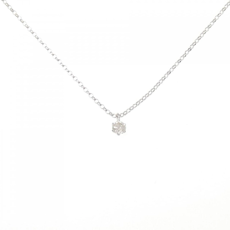 K18WG Solitaire Dây chuyền kim cương 0.08CT - Hàng hiệu Chính hãng 862273