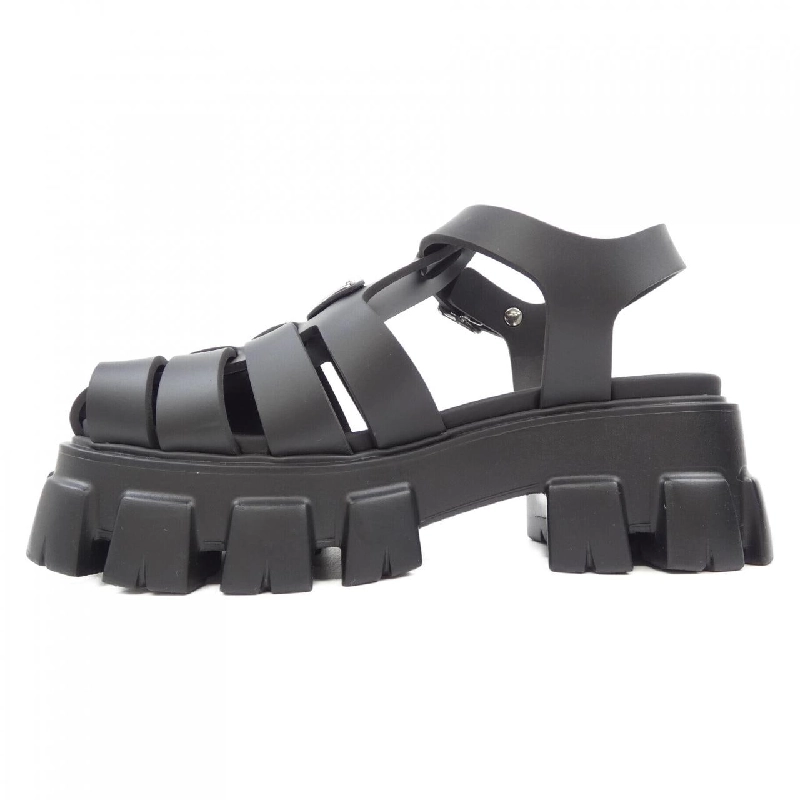 Giày sandal monolith logo tam giác PRADA 1X853M bằng cao su 658145