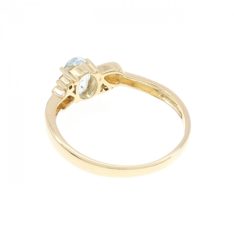 Nhẫn Aquamarine K18YG hình trái tim 665549