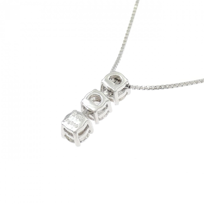 Dây chuyền kim cương ba viên PT900/PT850 0.53CT - Hàng hiệu Authentic 858509