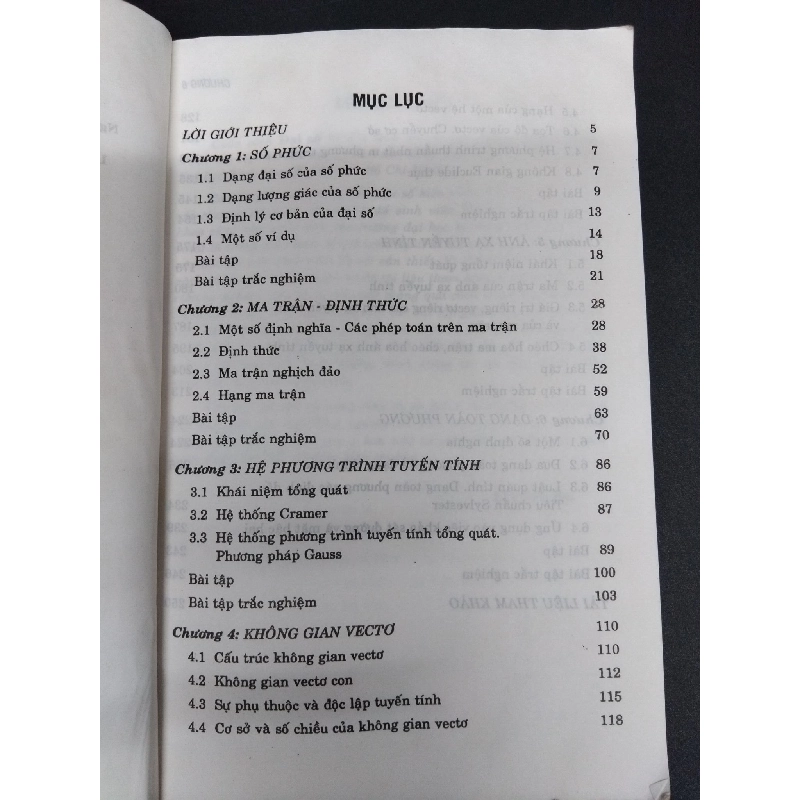 Đại số tuyến tính mới 50% bẩn bìa, ố nhẹ, tróc góc bìa, gấp bìa, rách gáy, bị ẩm bìa 2014 HCM.TN1607 Trần Lưu Cường GIÁO TRÌNH, CHUYÊN MÔN 923212