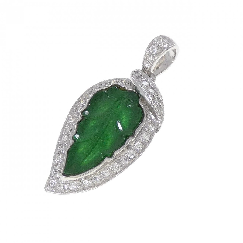 Mặt dây chuyền ngọc bích 750WG 1.028CT - Hàng hiệu Authentic 866689