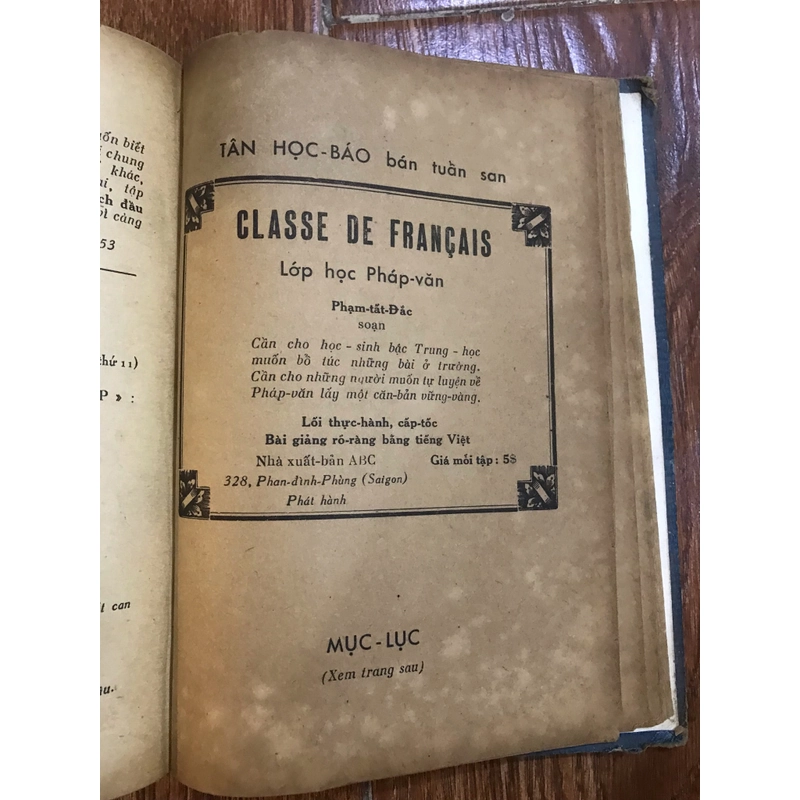 CLASSE DE FRANCAIS 1-30 ( LỚP HỌC PHÁP VĂN ) - PHẠM ĐẮC 478060