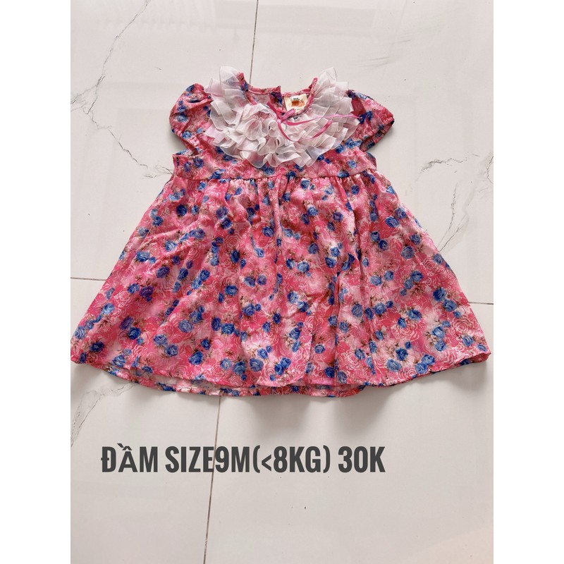 Đầm hoa cho bé gái size 9m đã sử dụng 137063