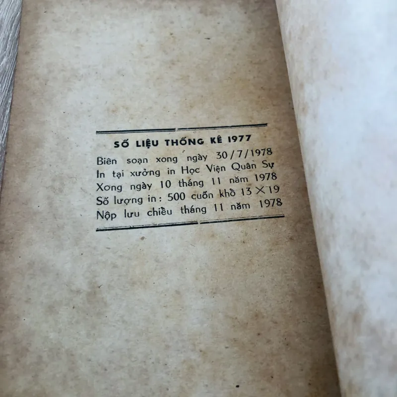 SỐ LIỆU THỐNG KÊ 1977 960089