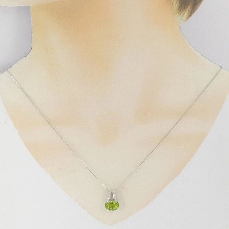 PT900/PT850 Peridot Necklace - Hàng hiệu Authentic 860108