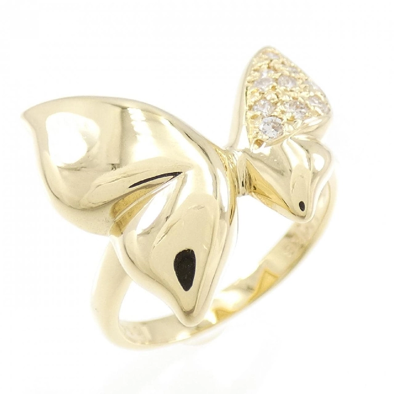 Nhẫn kim cương bướm K18YG 0.14CT 673413