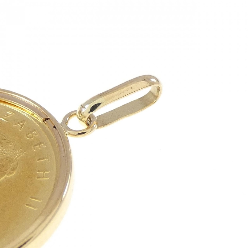 K18YG(枠) Đồng xu mặt dây chuyền - Hàng hiệu Authentic 863736