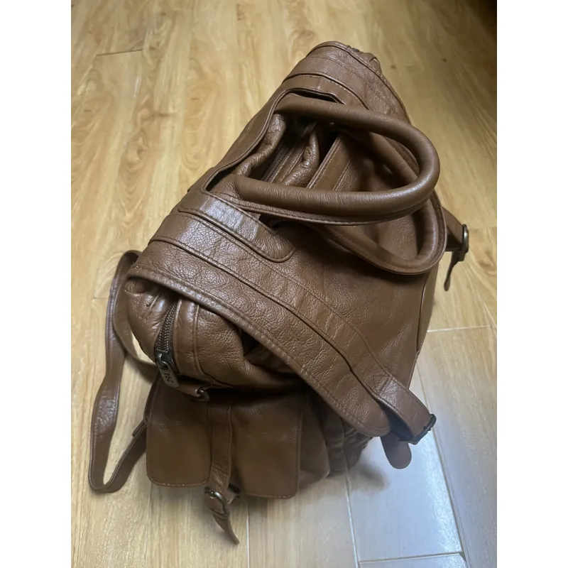 Balo nam 30x42x15 da thật 2hand 1013065