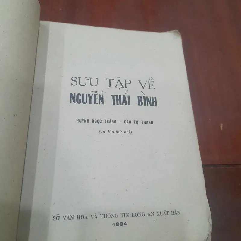 Huỳnh Ngọc Trảng, Cao Tự Thanh - SƯU TẬP VỀ NGUYỄN THÁI BÌNH 734950