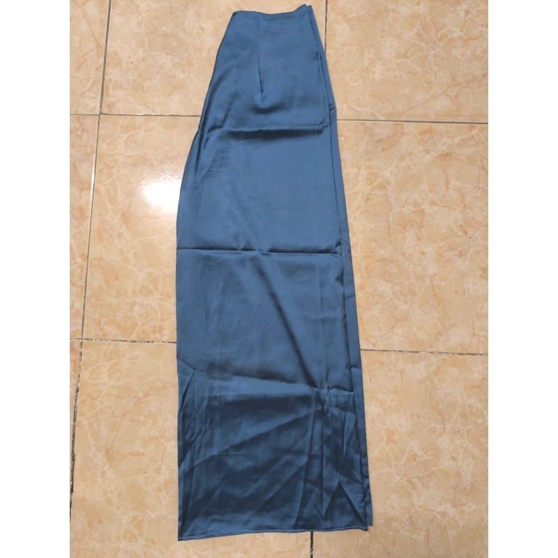 áo dài cách tân voan cát xanh cổ vịt chấm bi 528944