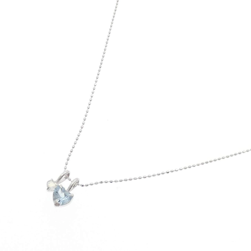 K18WG 2WAY Aquamarine Necklace - Hàng hiệu Authentic 859405