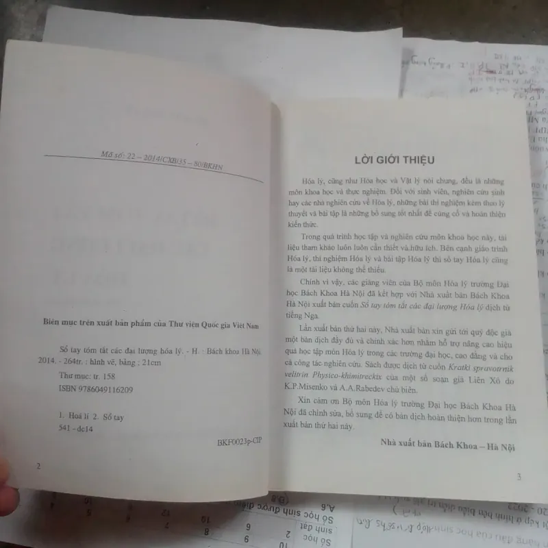 Sổ Tay Tóm Tắt Các Đại Lượng Hoá Lý 753344