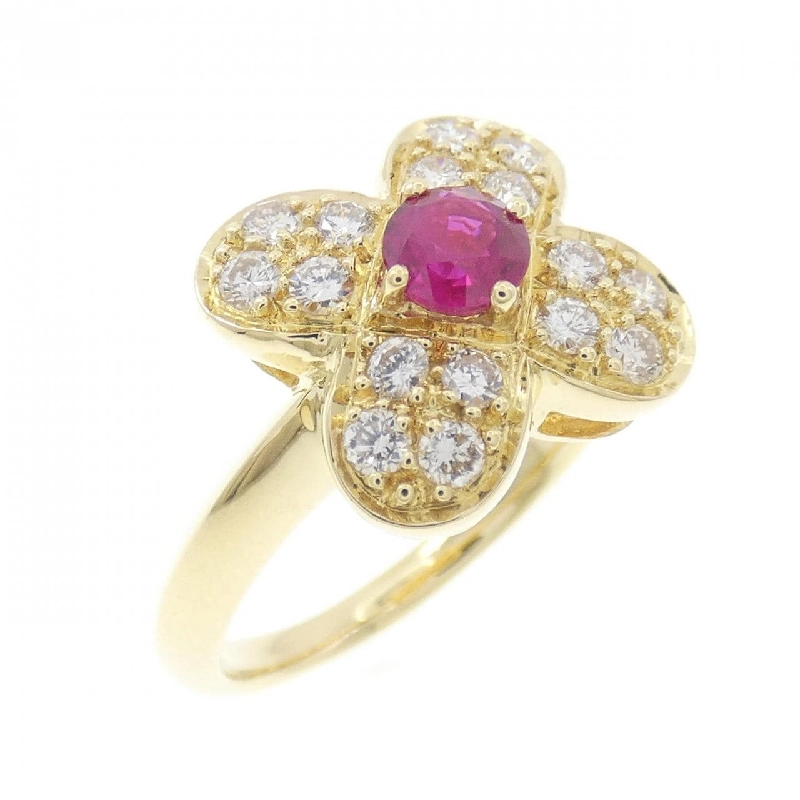 Nhẫn Ruby Hoa K18YG 0.39CT - Hàng hiệu Chính hãng 847184