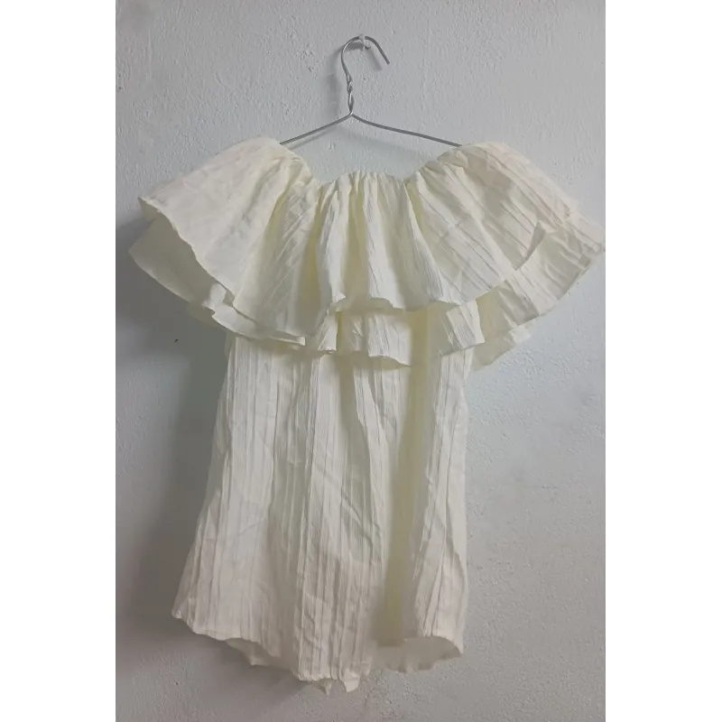 ÁO SƠ MI TRỄ VAI BÈO TAY NGẮN - MÀU BE - SIZE S 753992