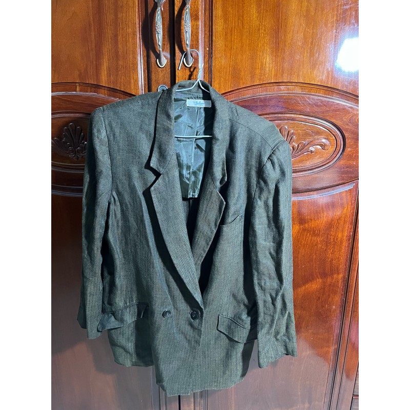 [Áo khoác] Blazer, vest xanh rêu  72985