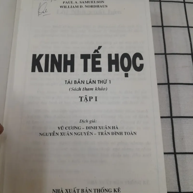 Sách dịch KINH TẾ HỌC tập 1. Tg. PAUL SAMUELSON- NORDHALLS.  569980