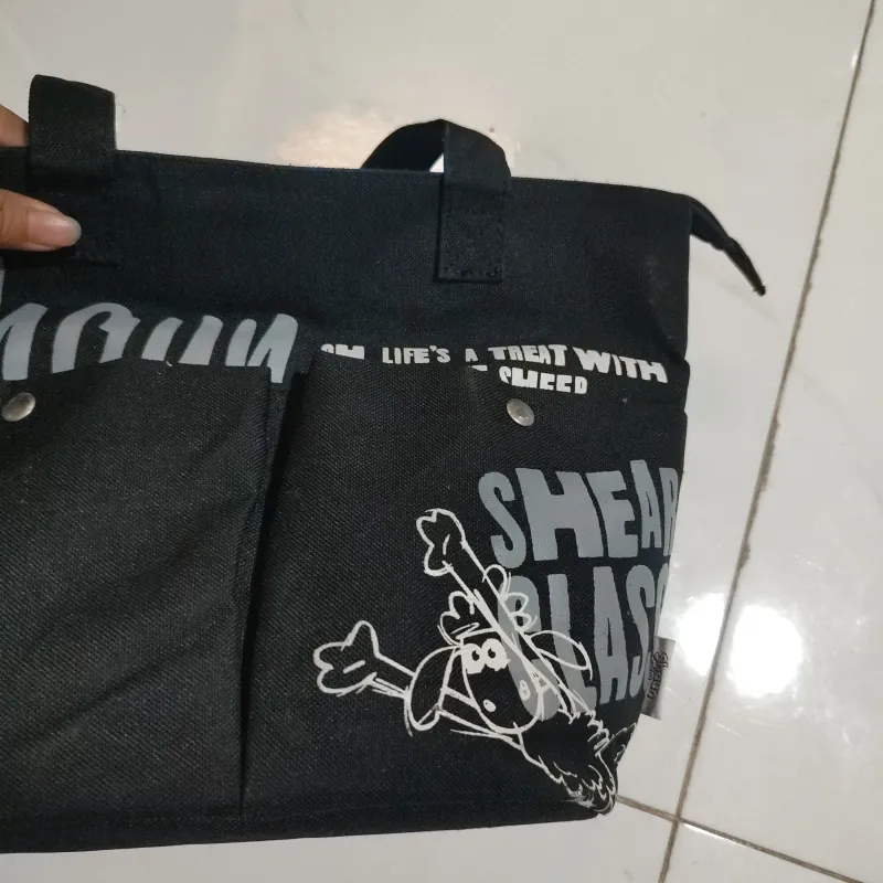 Túi vải dù dày dặn màu đen 1010212