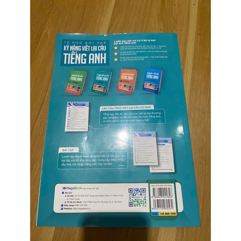 Tự học đột phá kỹ năng viết lại câu tiếng anh 507561