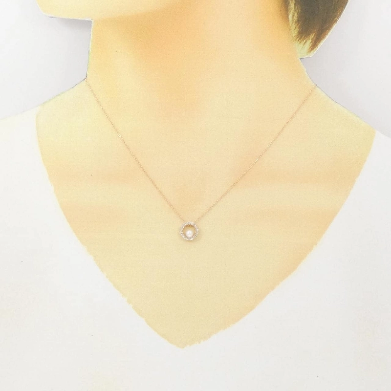 K18PG Dây chuyền ngọc trai Akoya 3.5mm - Hàng hiệu Chính hãng 855825